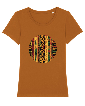 AFRICA - GEOMETRIC FLORAL - TRADITIONAL AFRICAN   Roasted Orange