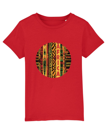 AFRICA - GEOMETRIC FLORAL - TRADITIONAL AFRICAN   Red