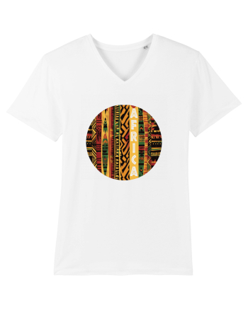 AFRICA - GEOMETRIC FLORAL - TRADITIONAL AFRICAN   White