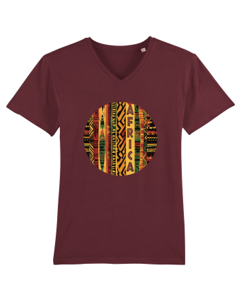 AFRICA - GEOMETRIC FLORAL - TRADITIONAL AFRICAN   Burgundy