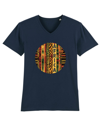 AFRICA - GEOMETRIC FLORAL - TRADITIONAL AFRICAN   French Navy