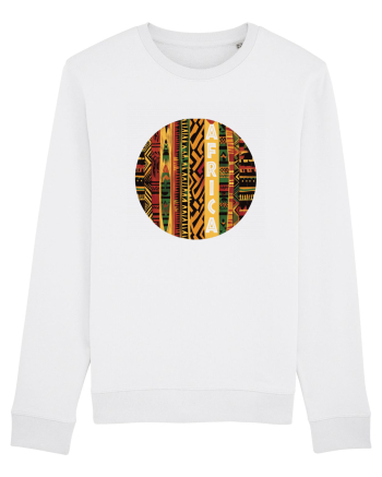 AFRICA - GEOMETRIC FLORAL - TRADITIONAL AFRICAN   White