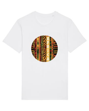 AFRICA - GEOMETRIC FLORAL - TRADITIONAL AFRICAN   White