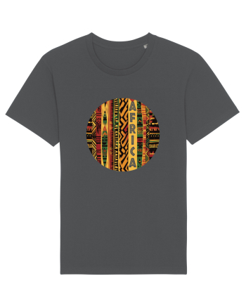 AFRICA - GEOMETRIC FLORAL - TRADITIONAL AFRICAN   Anthracite
