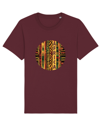 AFRICA - GEOMETRIC FLORAL - TRADITIONAL AFRICAN   Burgundy