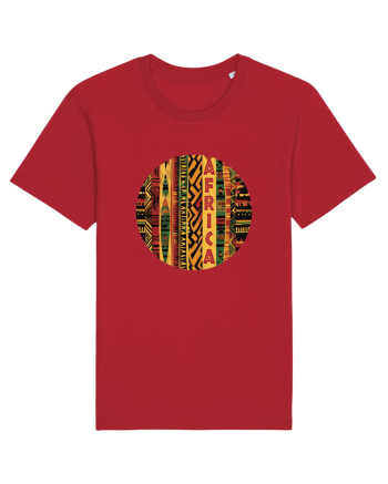 AFRICA - GEOMETRIC FLORAL - TRADITIONAL AFRICAN   Red