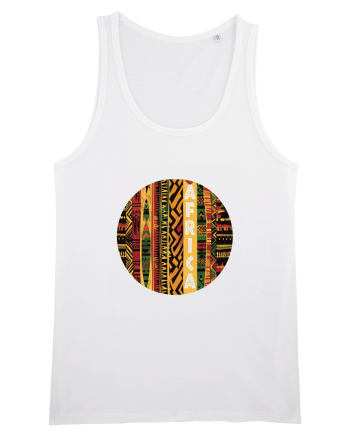 AFRICA - GEOMETRIC FLORAL - TRADITIONAL AFRICAN   White