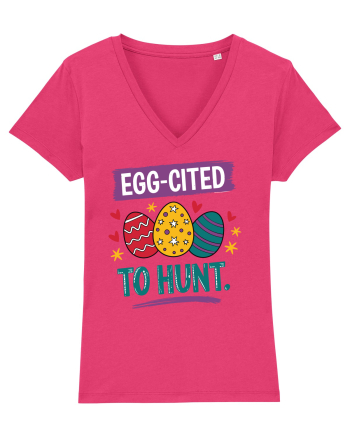 Egg-Cited To Hunt |  Cute Easter Egg Puns Raspberry