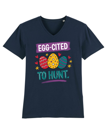 Egg-Cited To Hunt |  Cute Easter Egg Puns French Navy