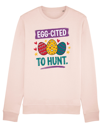 Egg-Cited To Hunt |  Cute Easter Egg Puns Candy Pink