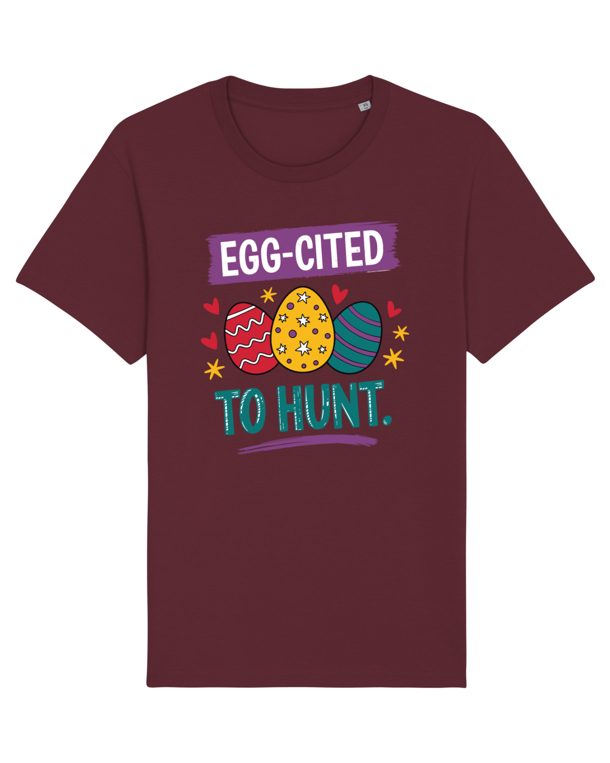 Tricou mânecă scurtă Unisex Rocker Burgundy