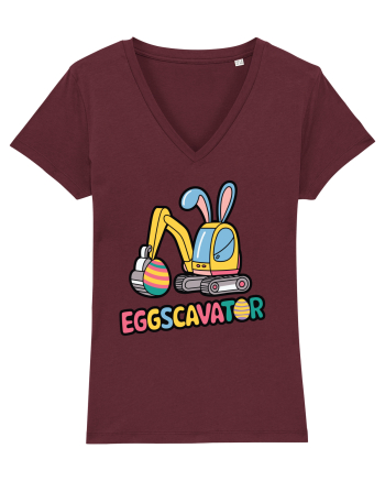 Eggscavator | Funny Toy Pun Burgundy