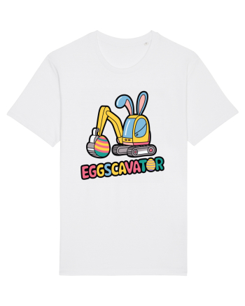 Eggscavator | Funny Toy Pun White