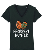 Eggspert Hunter | Happy Easter! Tricou mânecă scurtă guler V Damă Evoker
