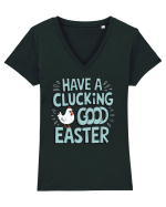 Have A Clucking Good Easter Tricou mânecă scurtă guler V Damă Evoker