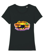 Vintage Wings - Modern Dreams BLTP14-03 Tricou mânecă scurtă guler larg fitted Damă Expresser