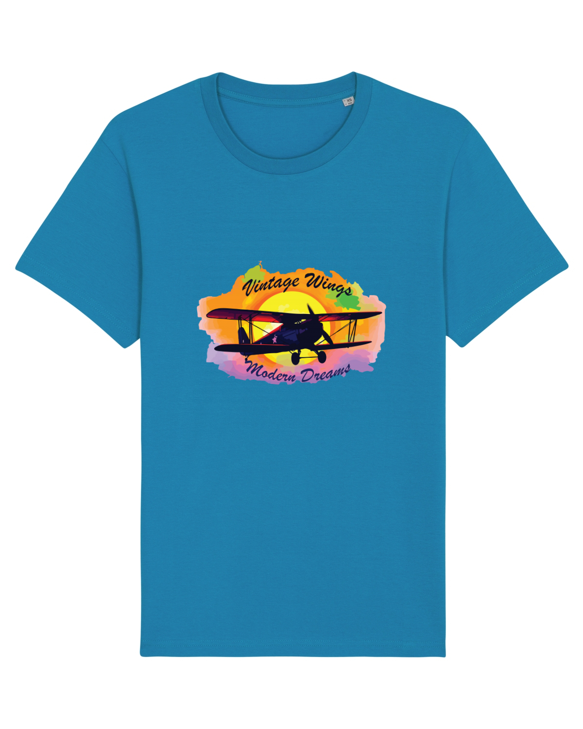 Tricou mânecă scurtă Unisex Rocker Azur