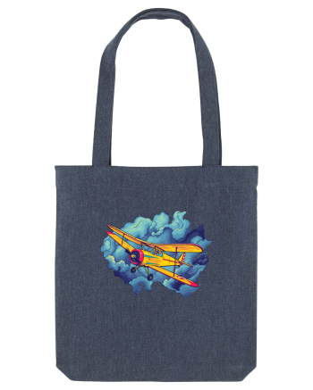 Vintage Wings - Airplane flying in the clouds - BLTP11-02 Midnight Blue