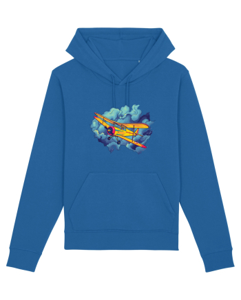 Vintage Wings - Airplane flying in the clouds - BLTP11-02 Royal Blue