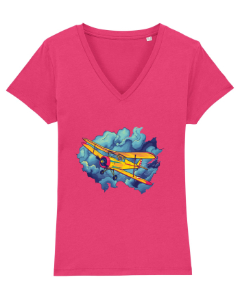 Vintage Wings - Airplane flying in the clouds - BLTP11-02 Raspberry