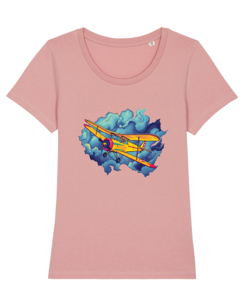 Vintage Wings - Airplane flying in the clouds - BLTP11-02 Canyon Pink