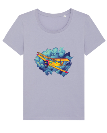 Vintage Wings - Airplane flying in the clouds - BLTP11-02 Lavender