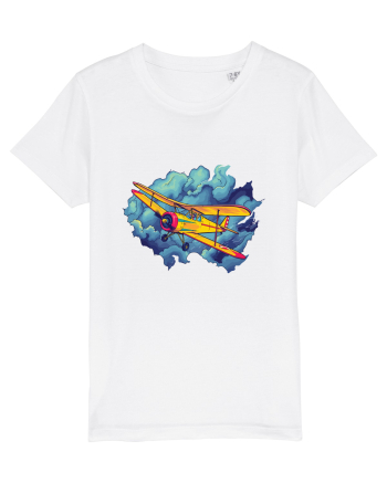 Vintage Wings - Airplane flying in the clouds - BLTP11-02 White