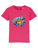 Vintage Wings - Airplane flying in the clouds - BLTP11-02 Tricou mânecă scurtă  Copii Mini Creator
