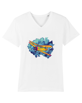 Vintage Wings - Airplane flying in the clouds - BLTP11-02 White