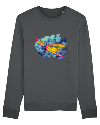 Vintage Wings - Airplane flying in the clouds - BLTP11-02 Anthracite