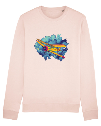 Vintage Wings - Airplane flying in the clouds - BLTP11-02 Candy Pink