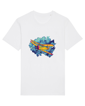 Vintage Wings - Airplane flying in the clouds - BLTP11-02 White