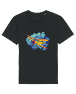 Vintage Wings - Airplane flying in the clouds - BLTP11-02 Tricou mânecă scurtă Unisex Rocker