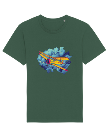 Vintage Wings - Airplane flying in the clouds - BLTP11-02 Bottle Green