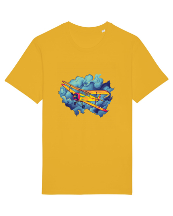 Vintage Wings - Airplane flying in the clouds - BLTP11-02 Spectra Yellow