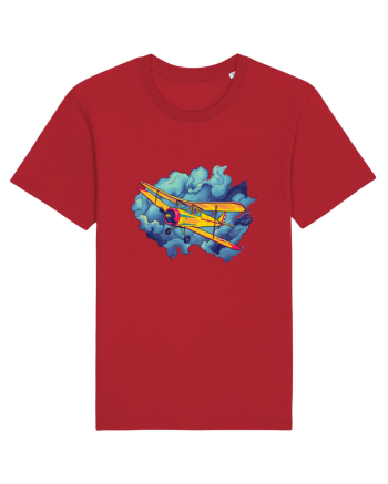 Vintage Wings - Airplane flying in the clouds - BLTP11-02 Red