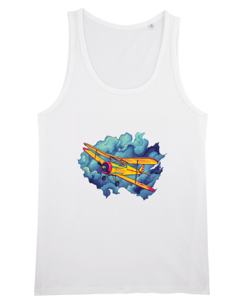 Vintage Wings - Airplane flying in the clouds - BLTP11-02 White