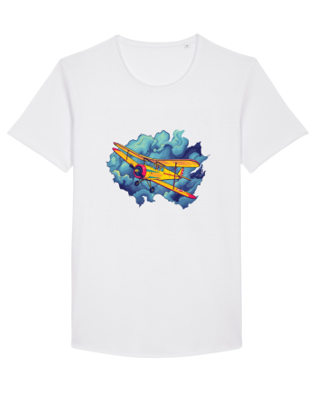 Vintage Wings - Airplane flying in the clouds - BLTP11-02 White