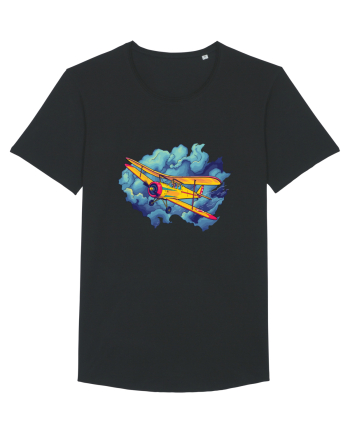 Vintage Wings - Airplane flying in the clouds - BLTP11-02 Black