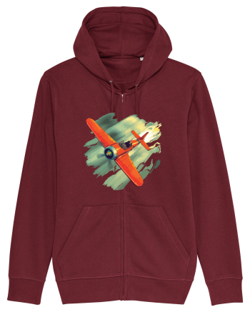 Vintage Wings - Airplane beating the storm - BLTP10-02 Burgundy