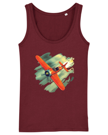 Vintage Wings - Airplane beating the storm - BLTP10-02 Burgundy