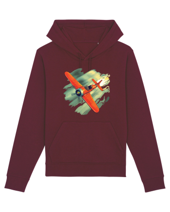 Vintage Wings - Airplane beating the storm - BLTP10-02 Burgundy