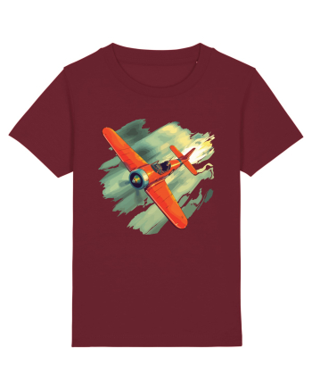Vintage Wings - Airplane beating the storm - BLTP10-02 Burgundy