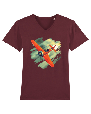 Vintage Wings - Airplane beating the storm - BLTP10-02 Burgundy