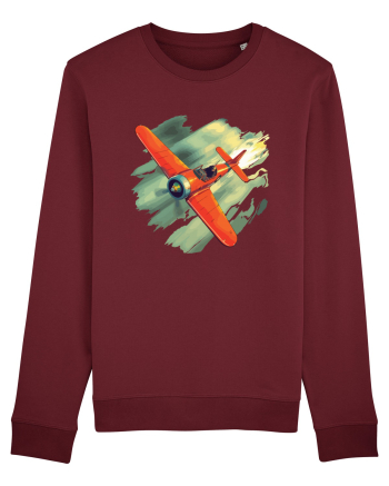 Vintage Wings - Airplane beating the storm - BLTP10-02 Burgundy
