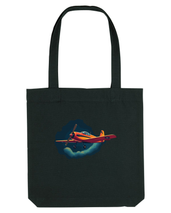 Vintage Wings - Airplane in storm - Dark Sky BLTP8-02 Black