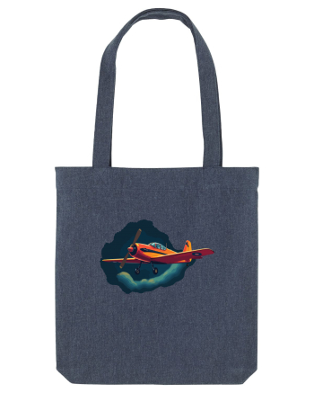 Vintage Wings - Airplane in storm - Dark Sky BLTP8-02 Midnight Blue