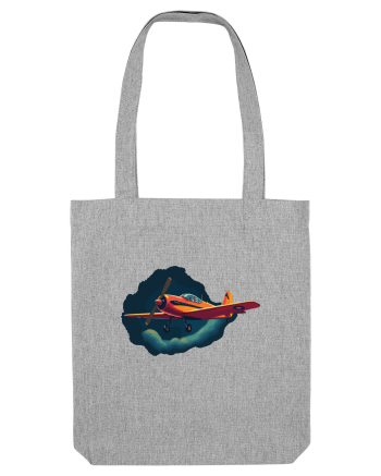 Vintage Wings - Airplane in storm - Dark Sky BLTP8-02 Heather Grey