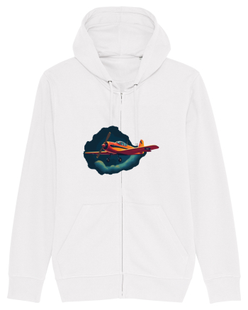 Vintage Wings - Airplane in storm - Dark Sky BLTP8-02 White