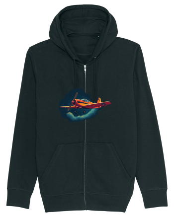 Vintage Wings - Airplane in storm - Dark Sky BLTP8-02 Black
